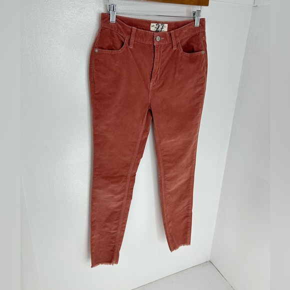 We the Free Corduroy‎ Skinny Pant Size 27 Raw Hem Modern Mauve Boho Chic Classic - Picture 3 of 14